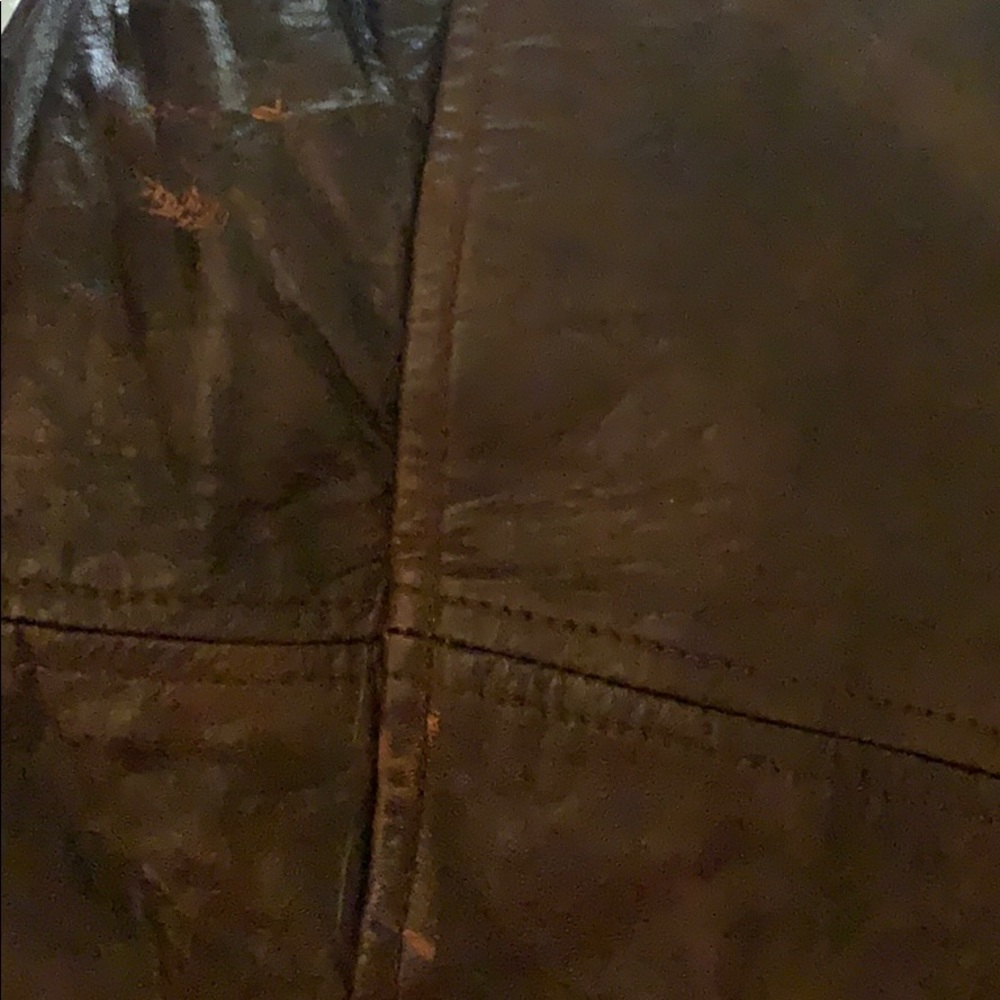 CONTEXT XLT DISTRESSED LEATHER BOMBER JACKET - Picture 11 of 11